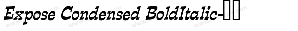 Expose Condensed BoldItalic字体转换